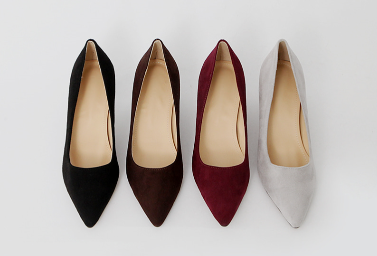 Men's suede stiletto pumps heels 4color 5cm 7cm