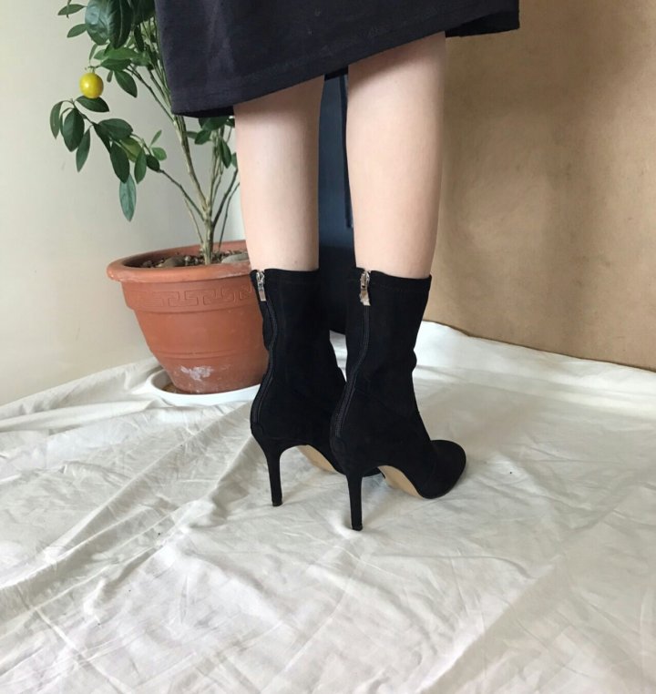 Suede Span Angle Boots Hill 3 color Socks Hill