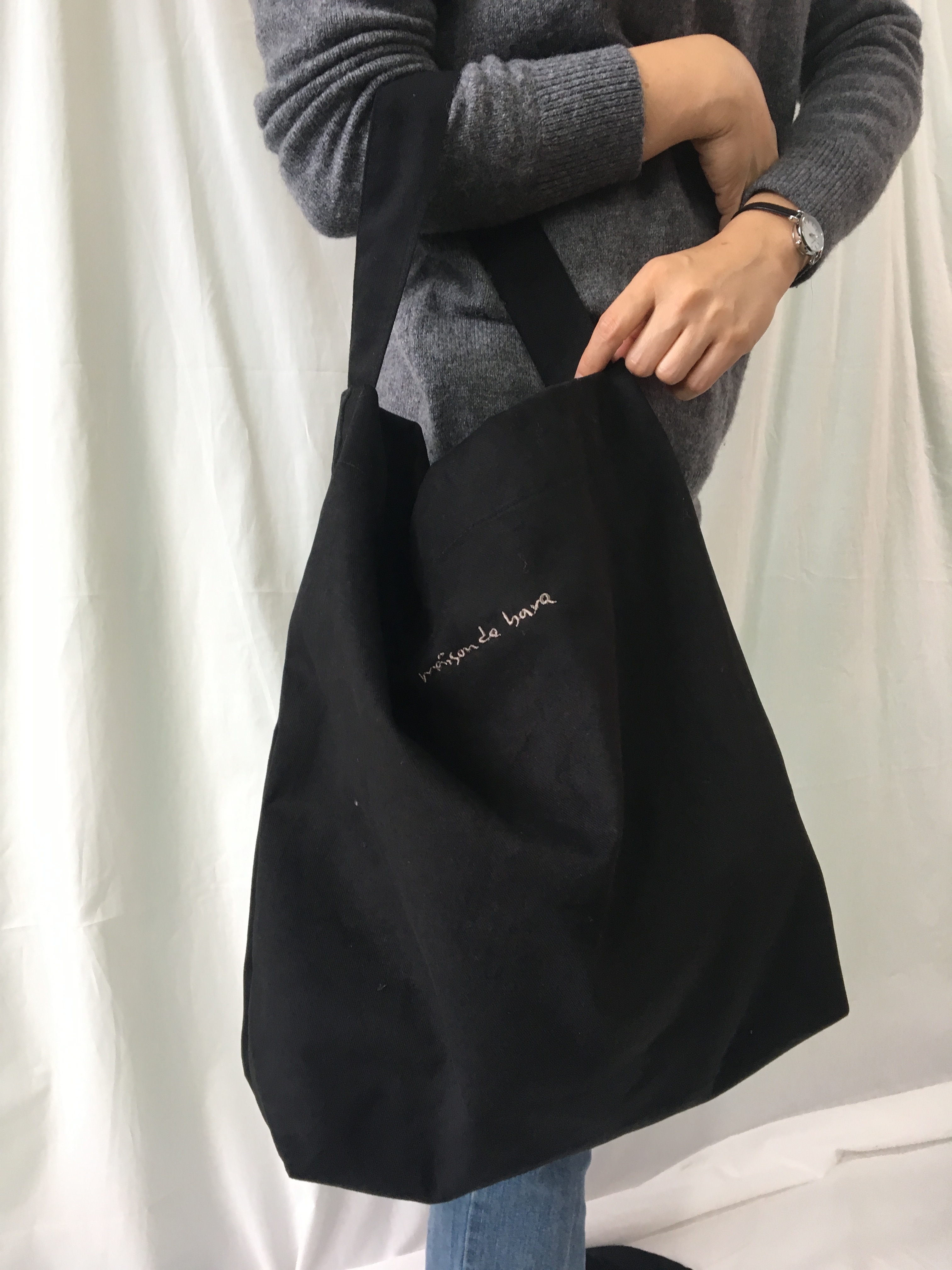 Saint Suede Eco Bag Back Hobo Bag _Black Natural W