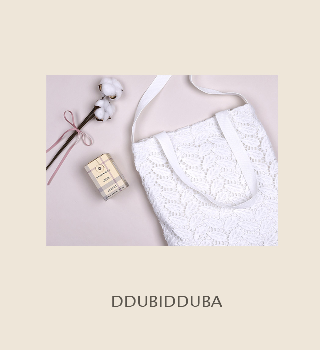 Black Two-Way Lace Eco Bag 2color Cross Bag Lovely