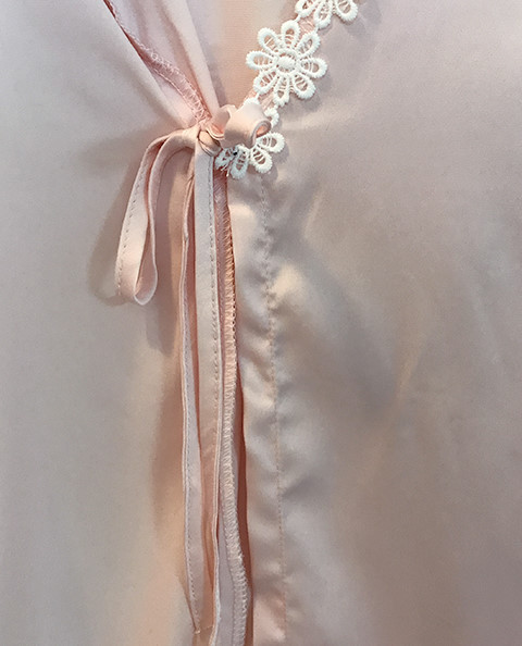 Silk lace slip gown pajama set pink blue navy styl