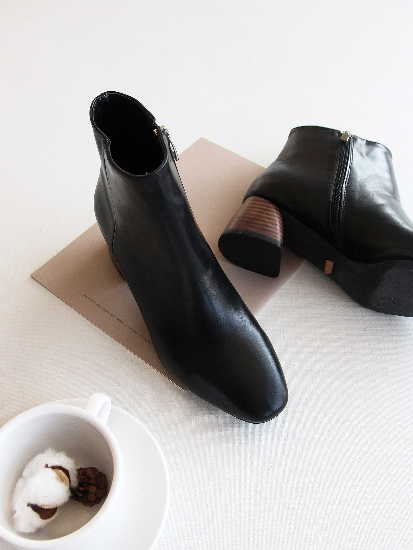 Sheme Wood Sheep Black Suede Leather Ankle Boots 6