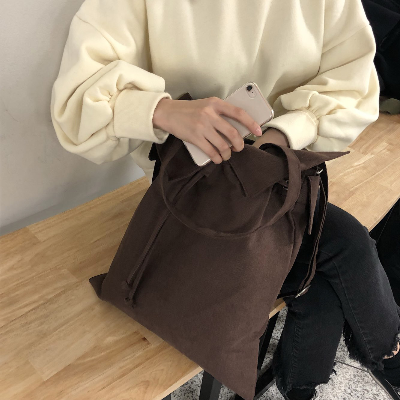 Ribbon Wrinkle Eco Bag Unknown Plan Apgar Women Ma