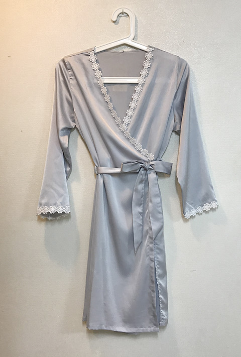 Silk lace slip gown pajama set pink blue navy styl