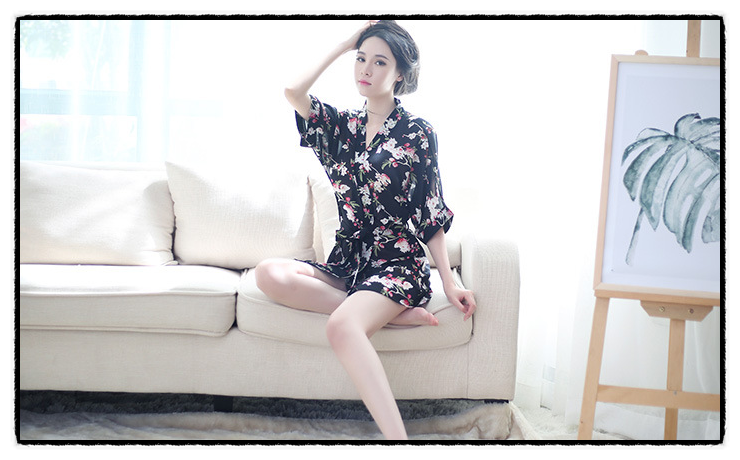 Cutie floral gown set Big size underwear lingerie 