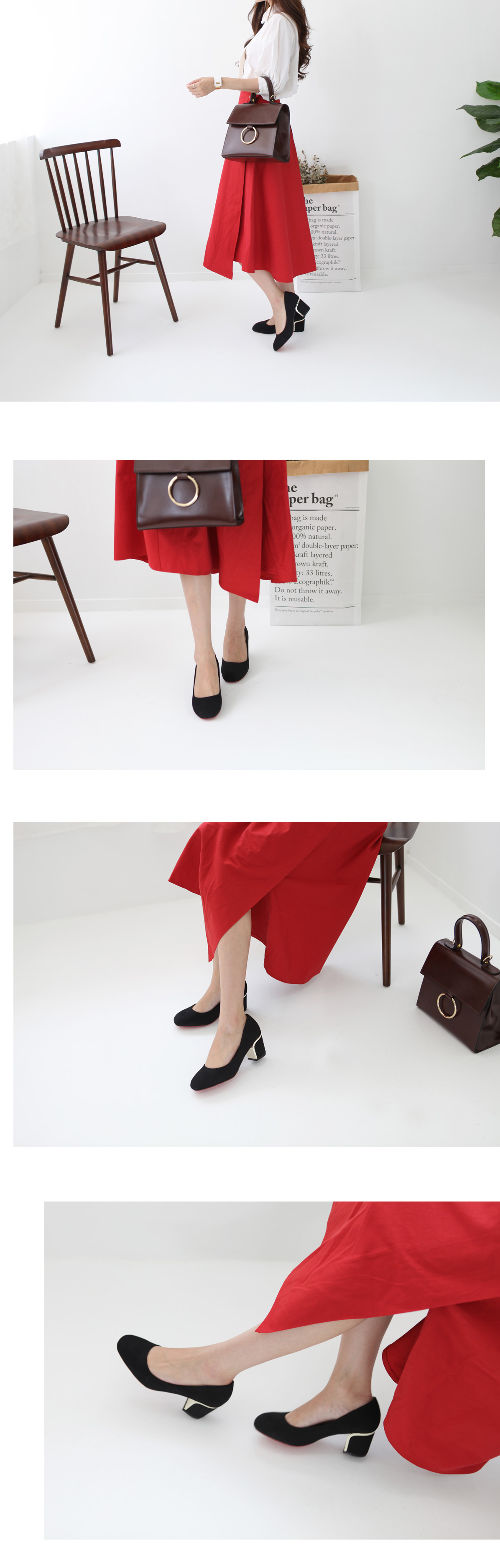 Mulley Suede Pumps Middel Hill Green Brown Black 2