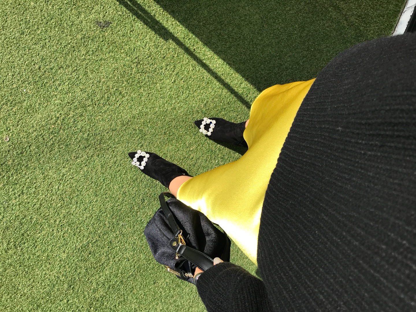 Bling Square Span Boots Date Look IG Stripe Looks 