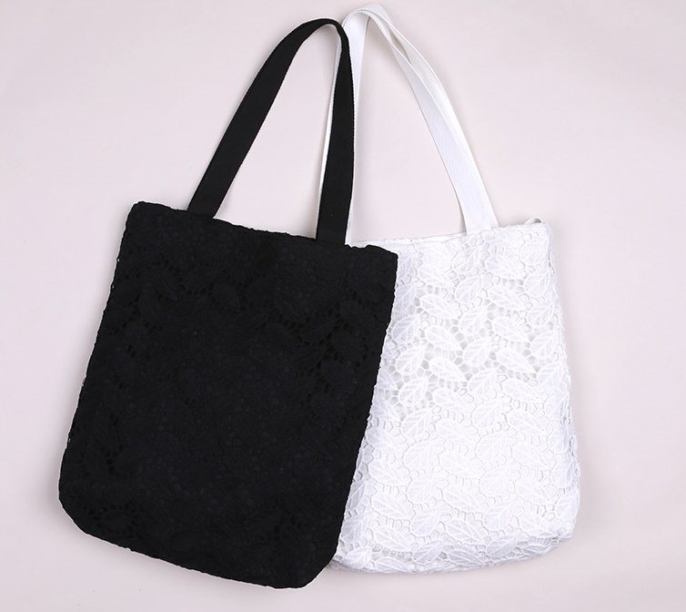CLOI Fairy Fairy Lace Eco Bag White Black Bag Ligh