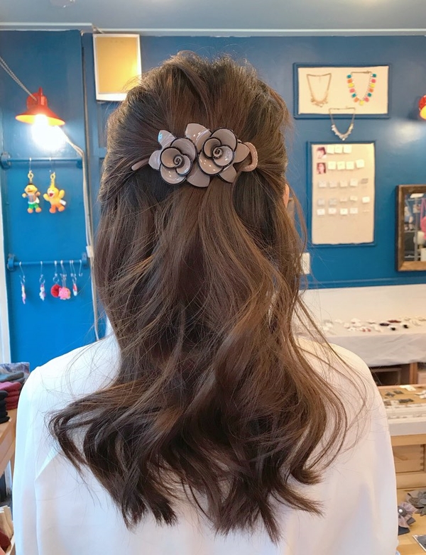 Hair Accessories French pin blossom banana half ha