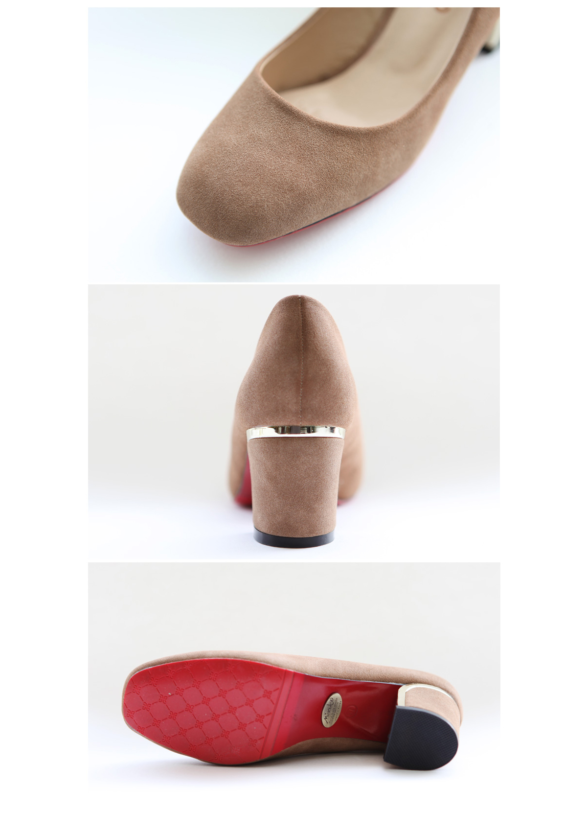 Mulley Suede Pumps Middel Hill Green Brown Black 2