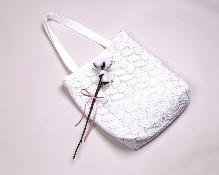 CLOI Fairy Fairy Lace Eco Bag White Black Bag Ligh