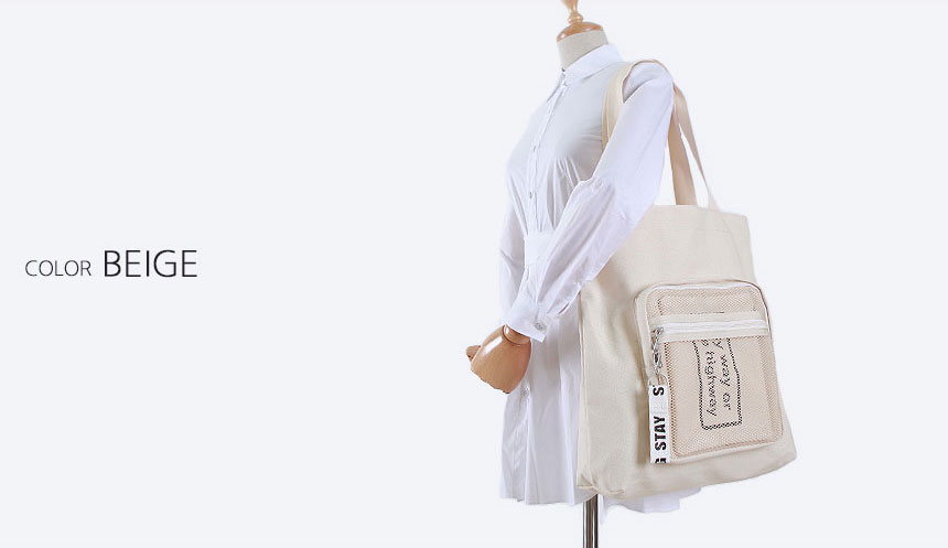 Rugged Denim Pocket Zipper Eco Bag Backpack Women&