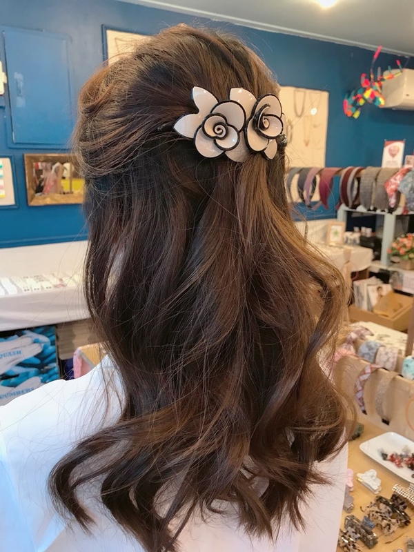 Hair Accessories French pin blossom banana half ha