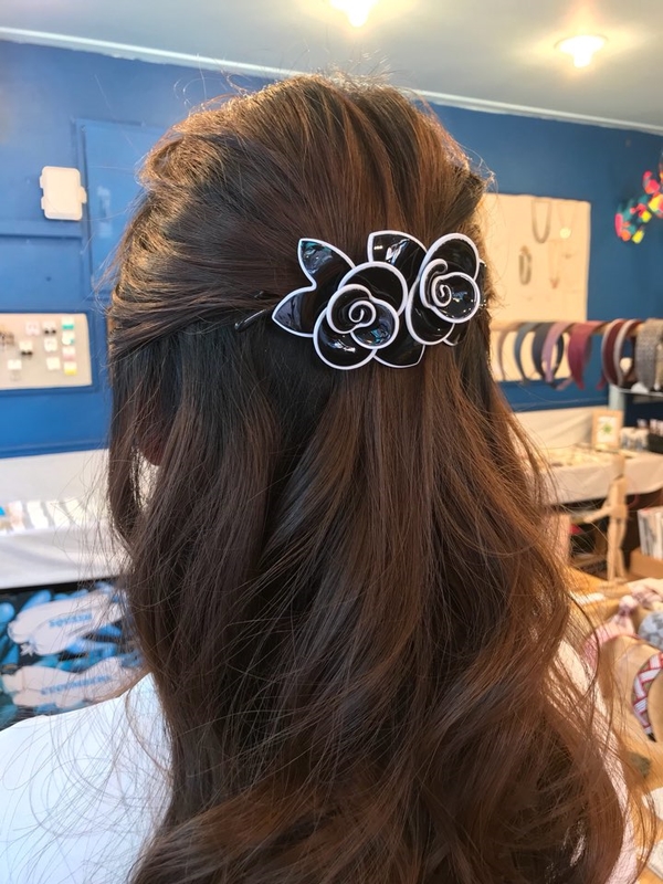 Hair Accessories French pin blossom banana half ha