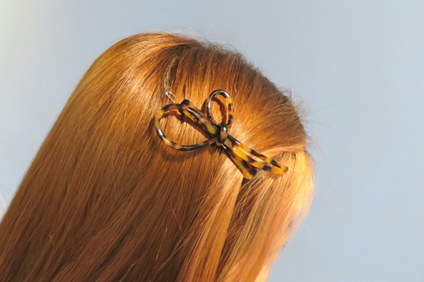 Hair Accessories Ribbon Knot Leopard Point Pin Fre