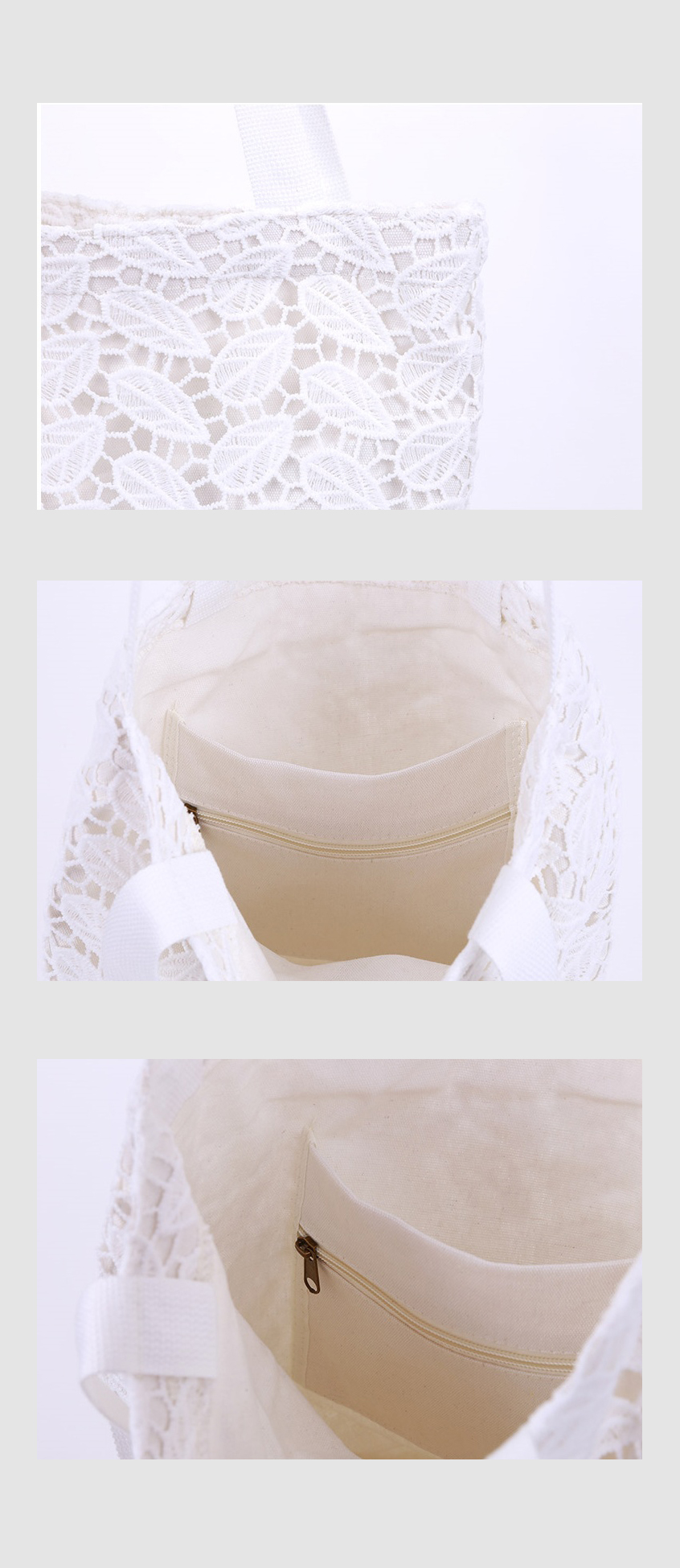 CLOI Fairy Fairy Lace Eco Bag White Black Bag Ligh