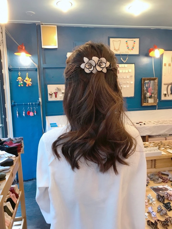 Hair Accessories French pin blossom banana half ha