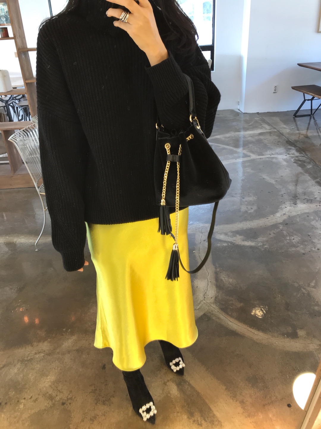 Bling Square Span Boots Date Look IG Stripe Looks 