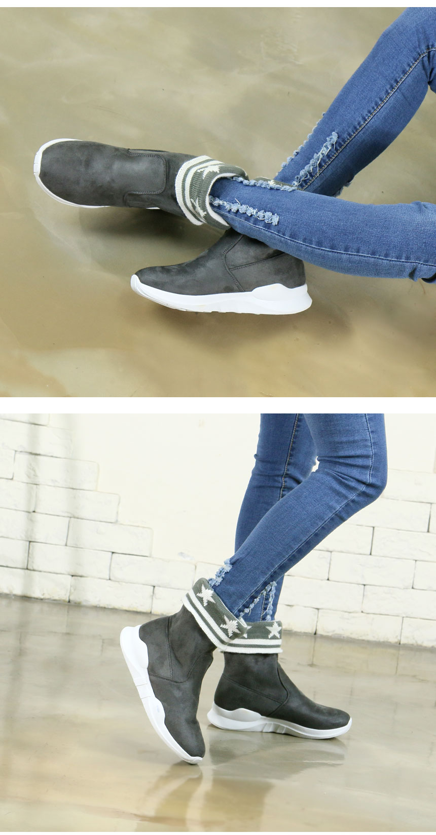 Suede casual Ankle boots 875 angle unique design