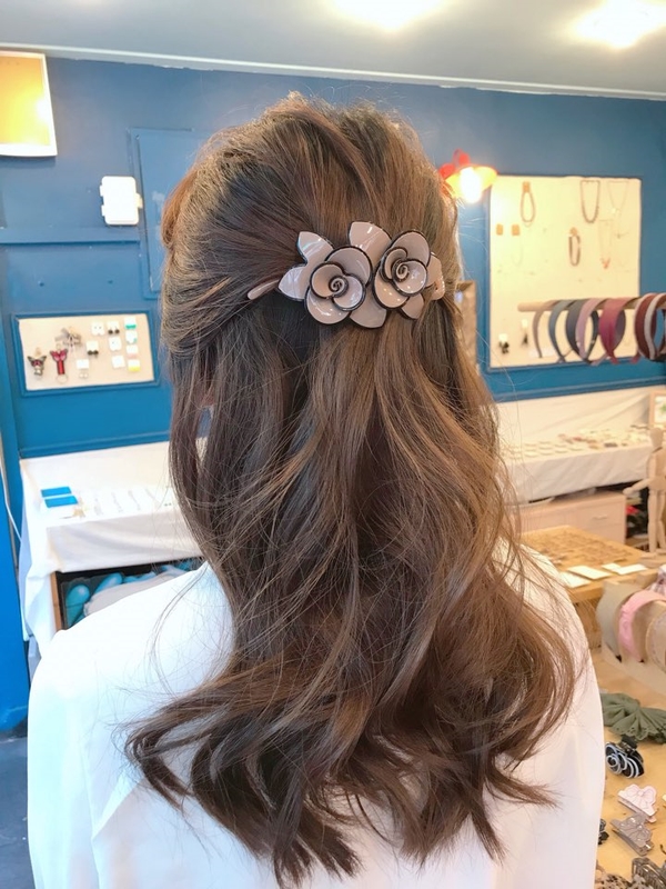 Hair Accessories French pin blossom banana half ha