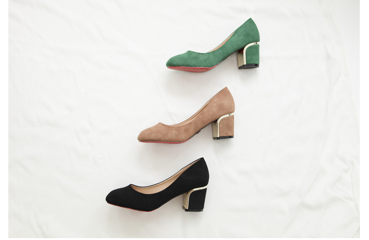 Mulley Suede Pumps Middel Hill Green Brown Black 2