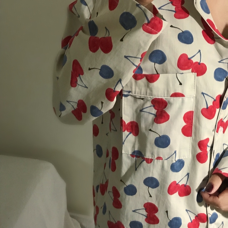 Cotton Cherry Pajama Set Park Shi-chou A luxurious