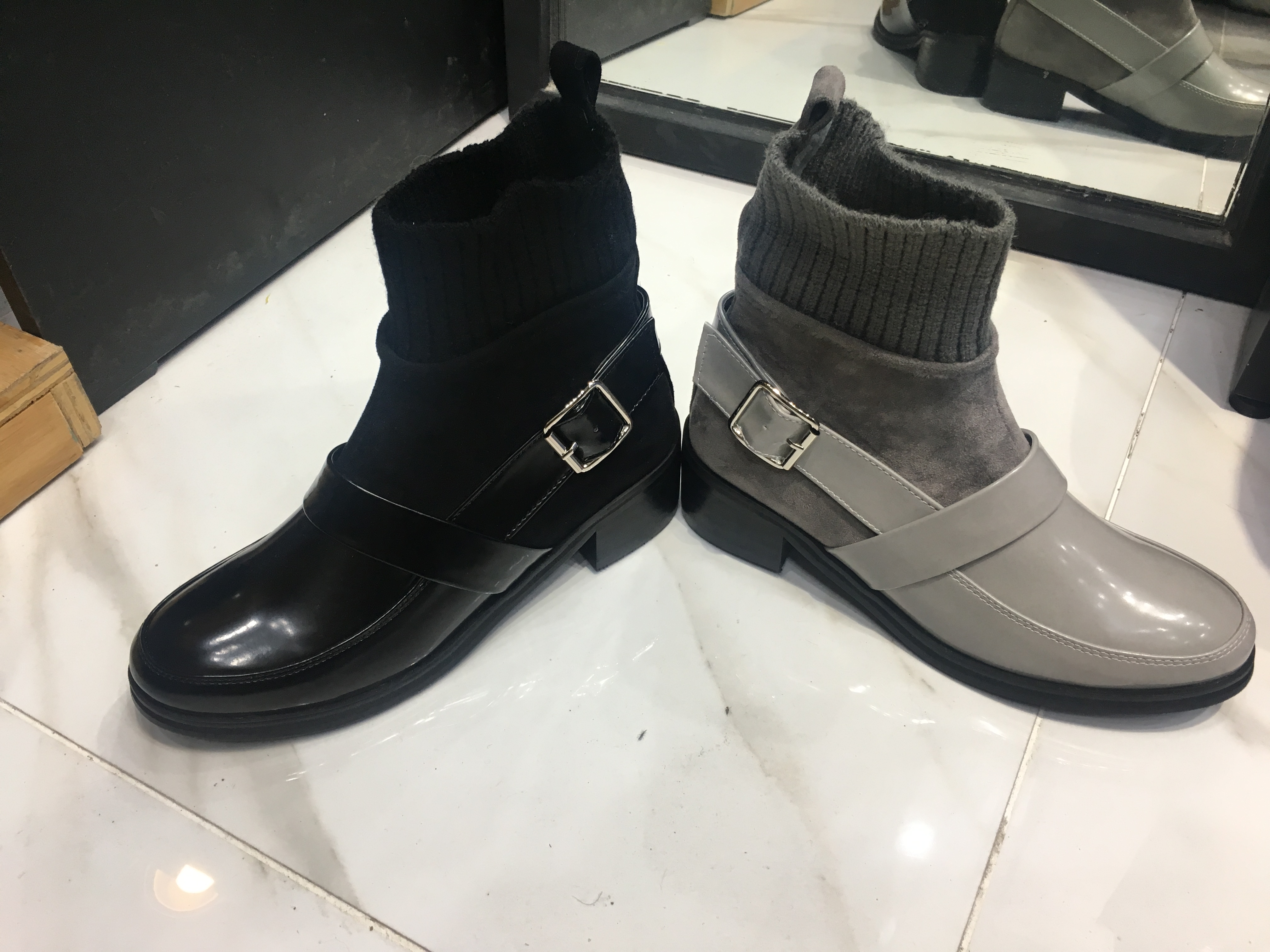 Knit Angle Boots 2017FW Autumn Brand Boots Skinny 