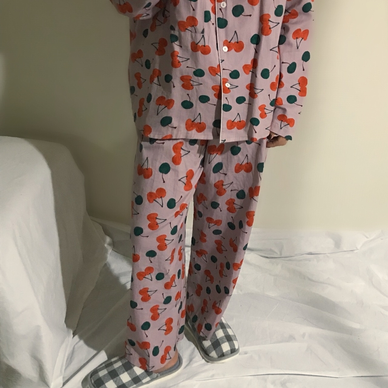 Cotton Cherry Pajama Set Park Shi-chou A luxurious