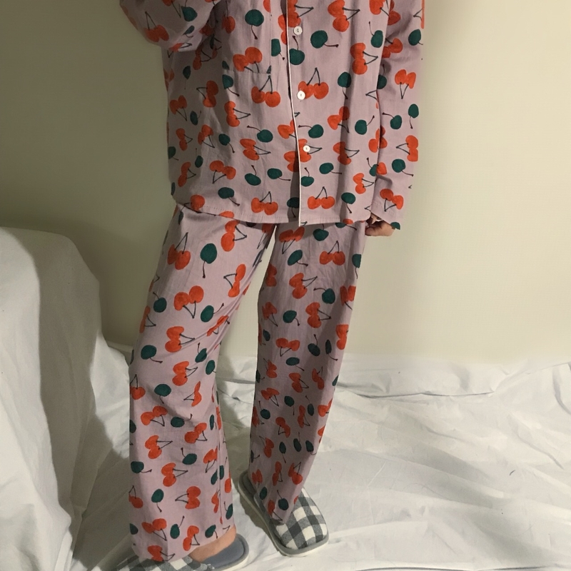 Cotton Cherry Pajama Set Park Shi-chou A luxurious
