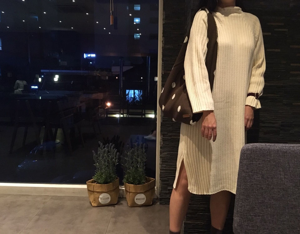 Winter 80% dot Eco-back knit wool 80 Recommended b