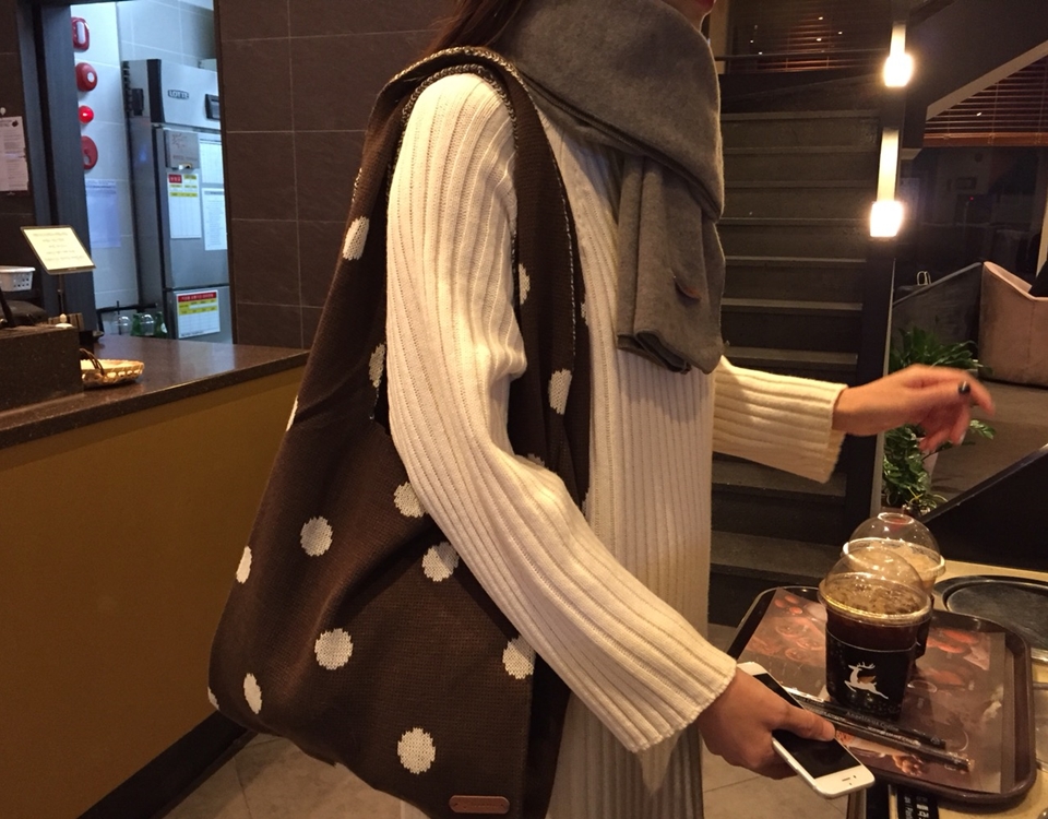 Winter 80% dot Eco-back knit wool 80 Recommended b