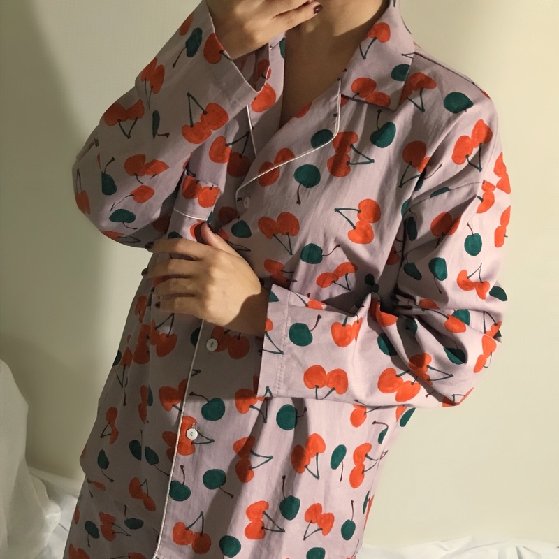 Cotton Cherry Pajama Set Park Shi-chou A luxurious