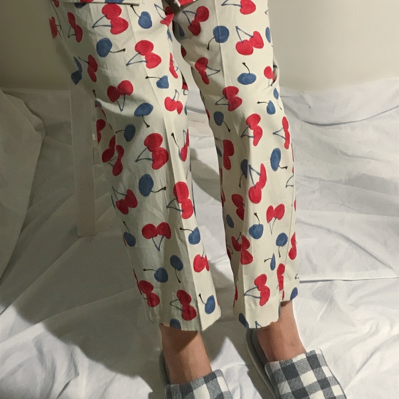 Cotton Cherry Pajama Set Park Shi-chou A luxurious
