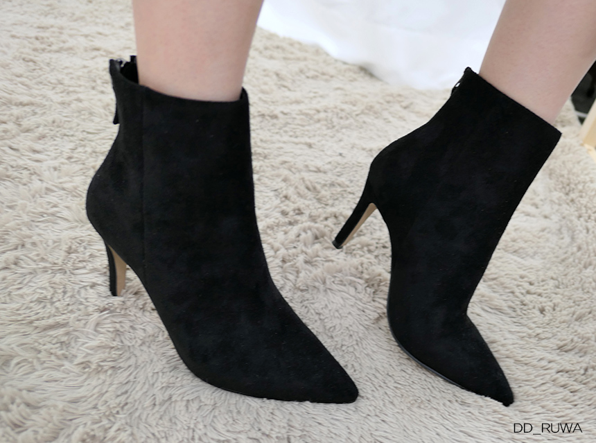 Suede Angle Boots Lovely Tangy formal romantic sty