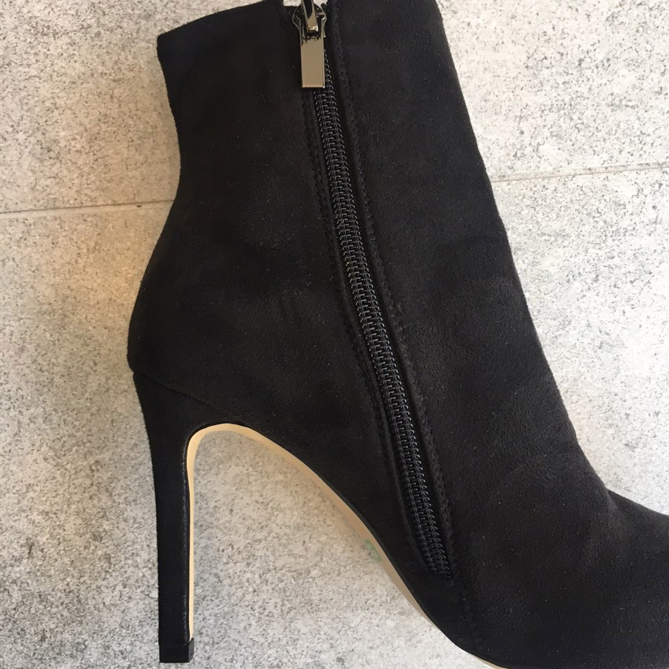 Suede Angle Boots Heel Jacket