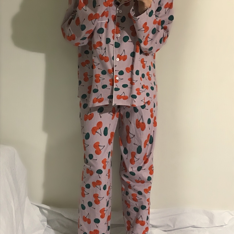 Cotton Cherry Pajama Set Park Shi-chou A luxurious