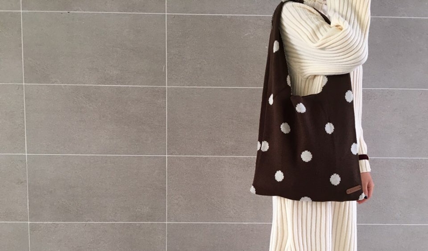 Winter 80% dot Eco-back knit wool 80 Recommended b