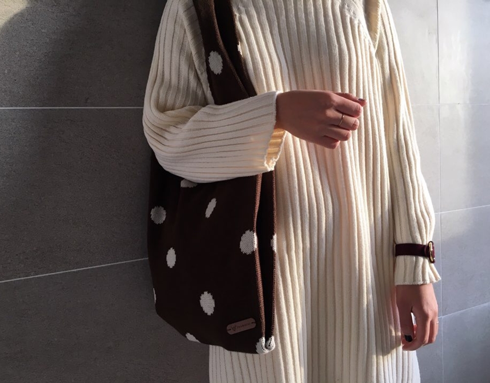 Winter 80% dot Eco-back knit wool 80 Recommended b