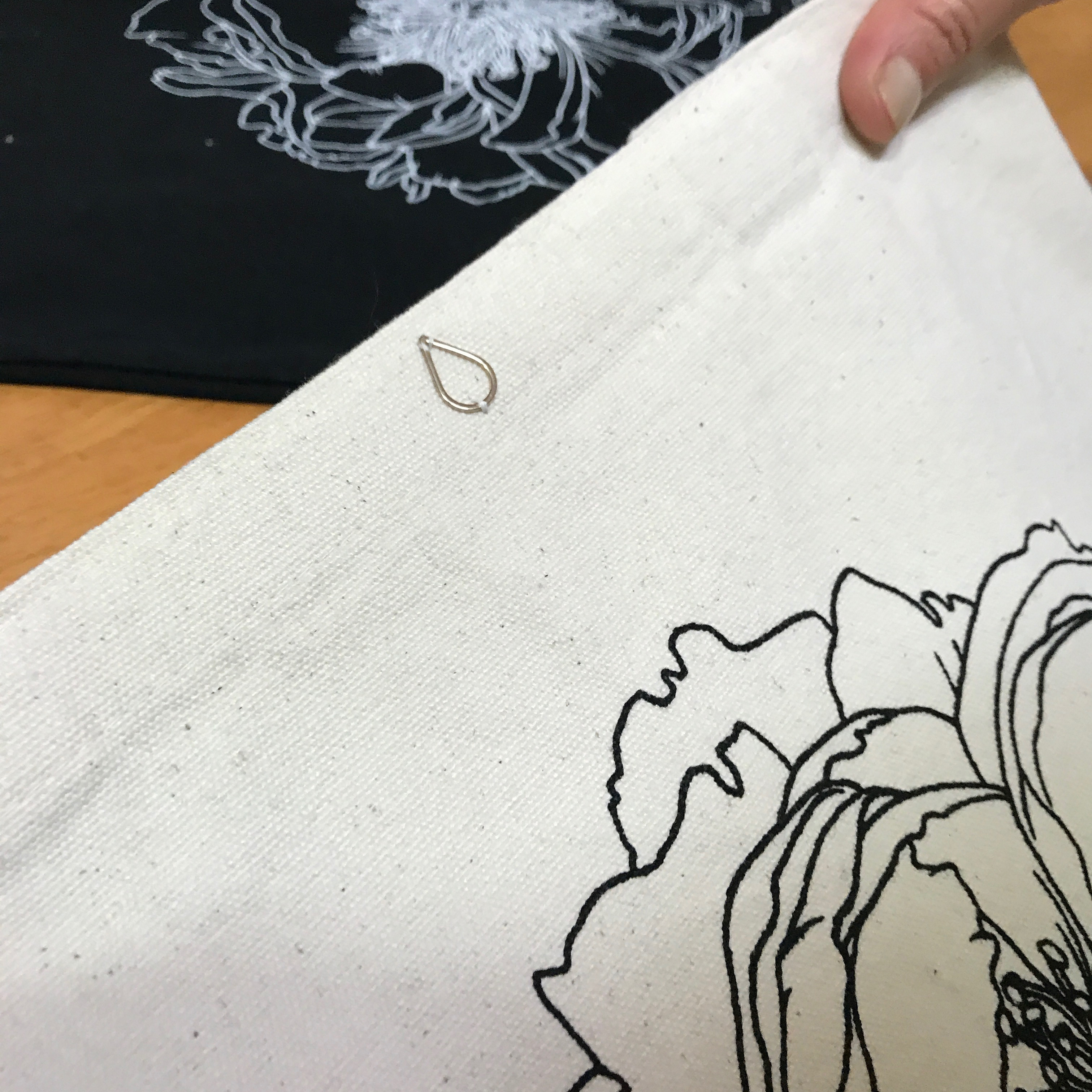 Flower Eco Bag Basic style Modern canvas bag Stron