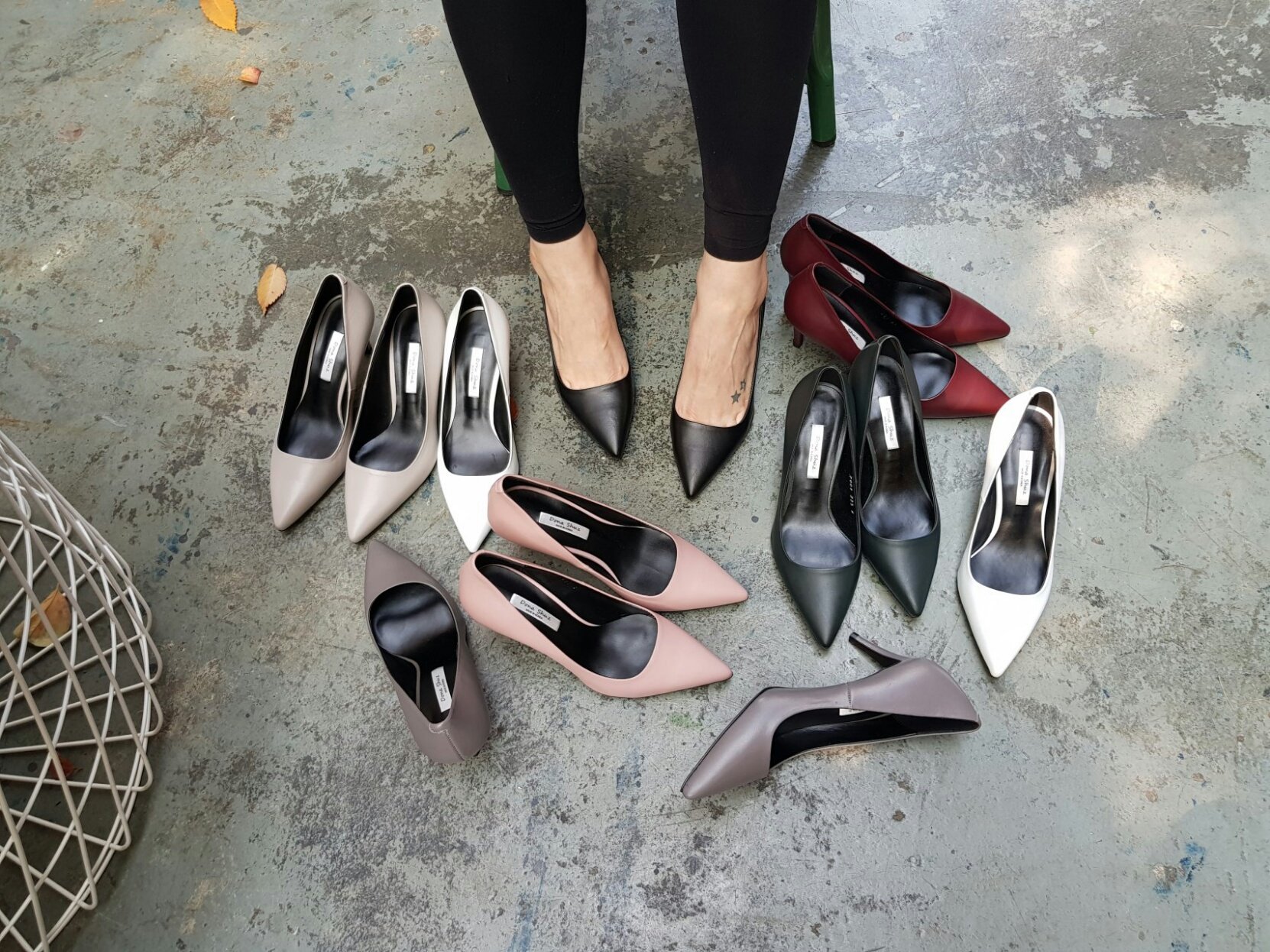 Sun cowhide handmade basic pumps 7color simple sho