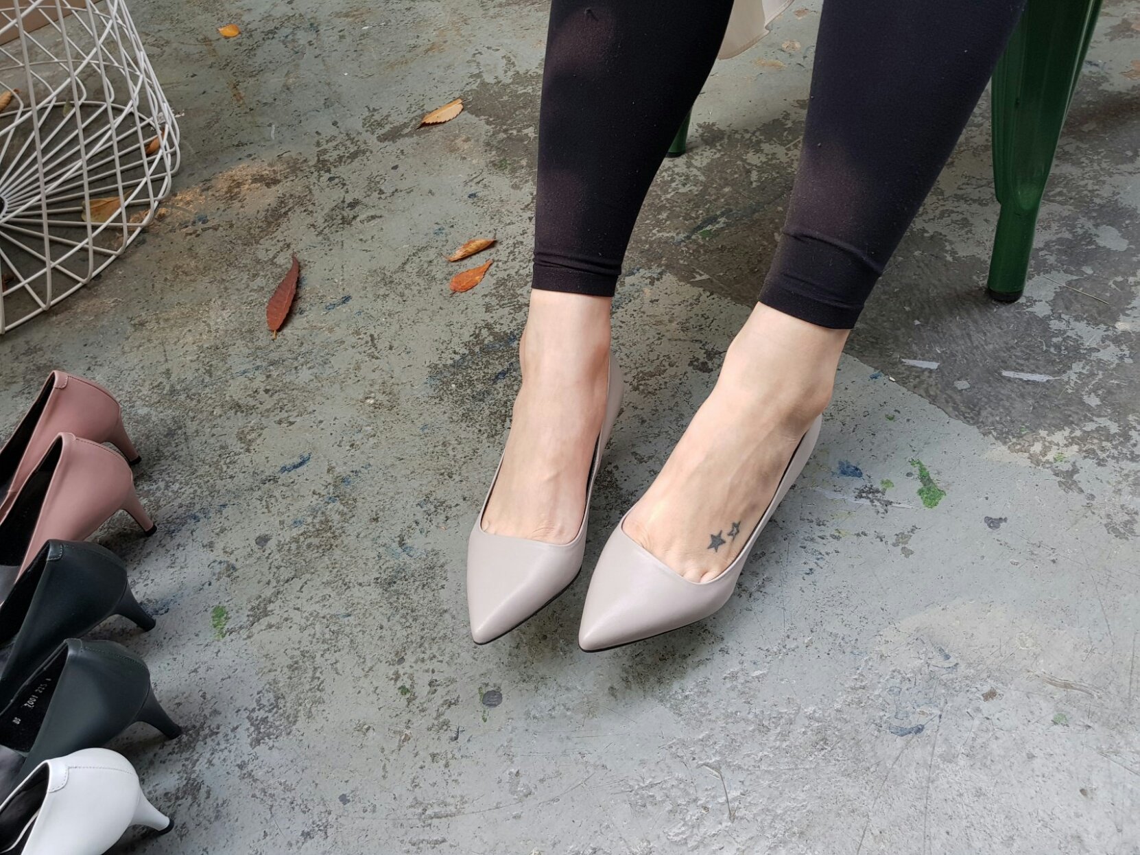 Sun cowhide handmade basic pumps 7color simple sho