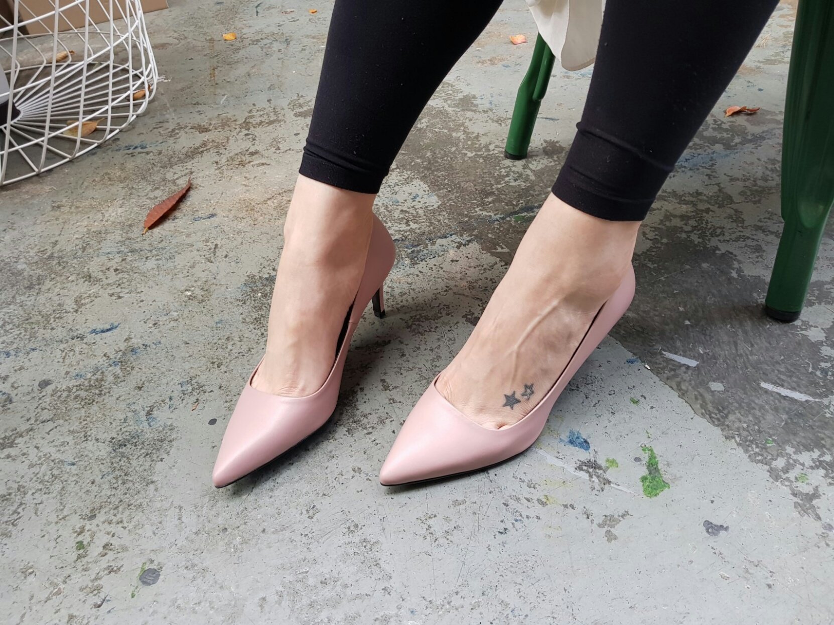 Sun cowhide handmade basic pumps 7color simple sho