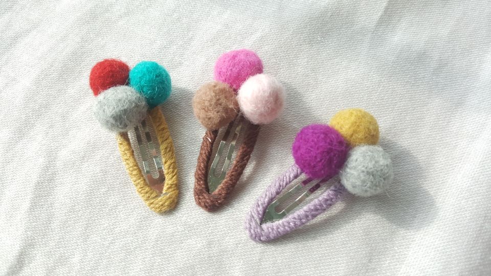 Hair Accessories Petit Sheep Ball Tuck Pin Toddler