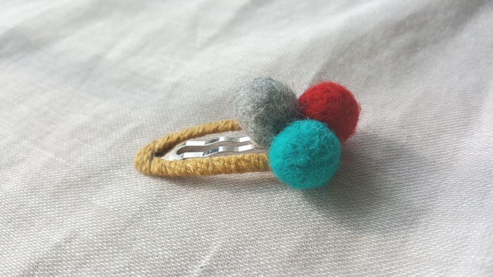 Hair Accessories Petit Sheep Ball Tuck Pin Toddler