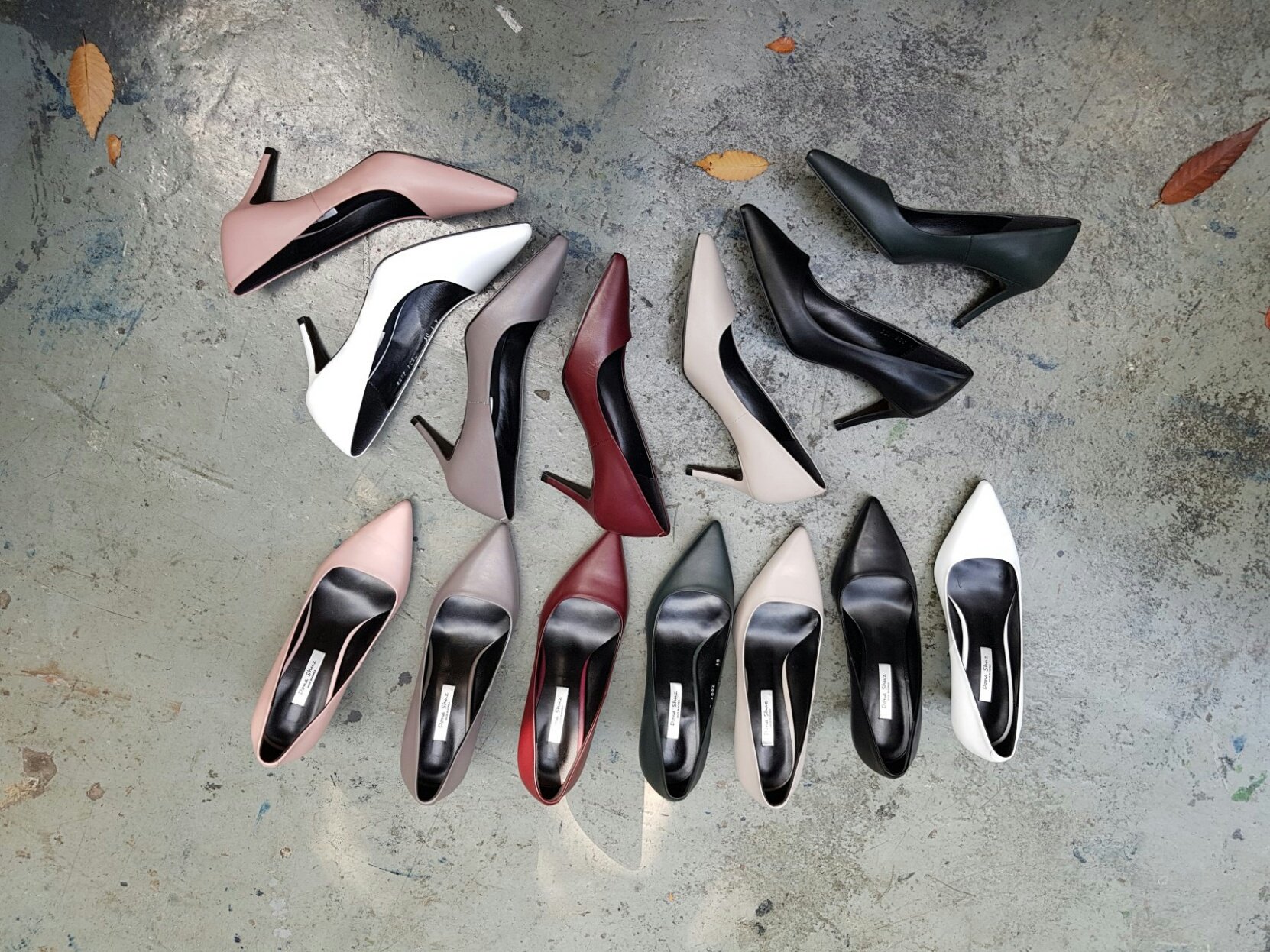 Sun cowhide handmade basic pumps 7color simple sho