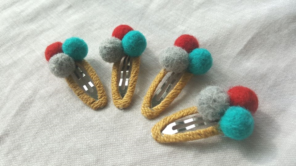 Hair Accessories Petit Sheep Ball Tuck Pin Toddler