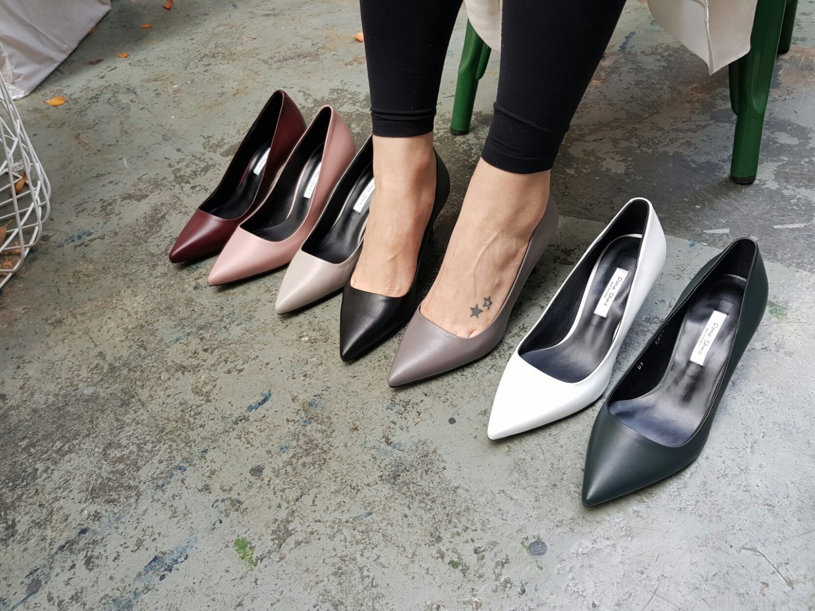 Sun cowhide handmade basic pumps 7color simple sho