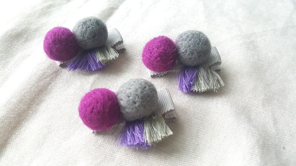 Hair Accessories Tassel Wool Ball Tongue Pin Toddl