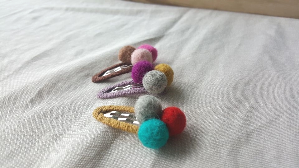 Hair Accessories Petit Sheep Ball Tuck Pin Toddler