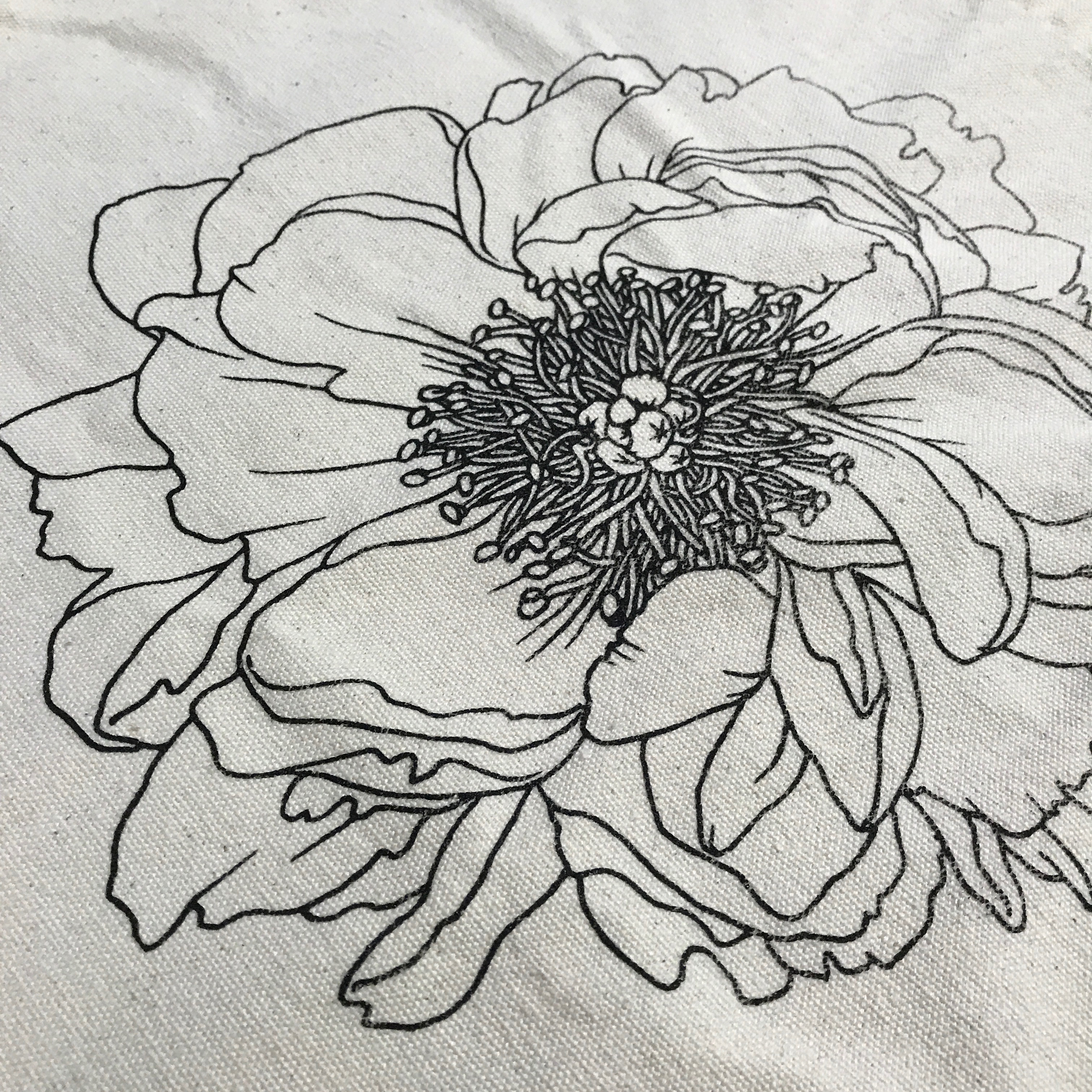 Flower Eco Bag Basic style Modern canvas bag Stron